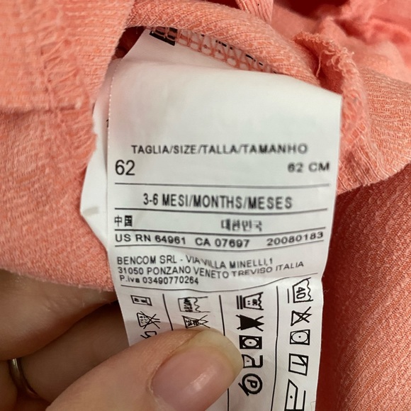 Baby Benetton Dress with collar and bow - Picture 9 of 9